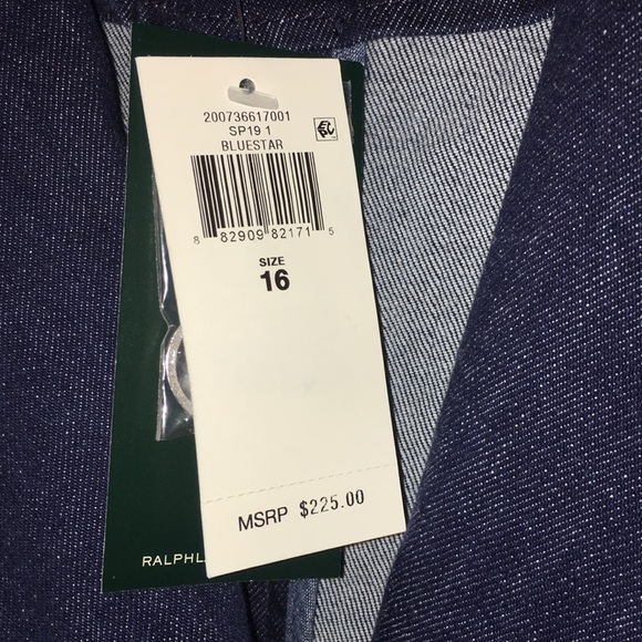 💙NWT Ralph Lauren Denim Double Breasted Blazer - Picture 8 of 11